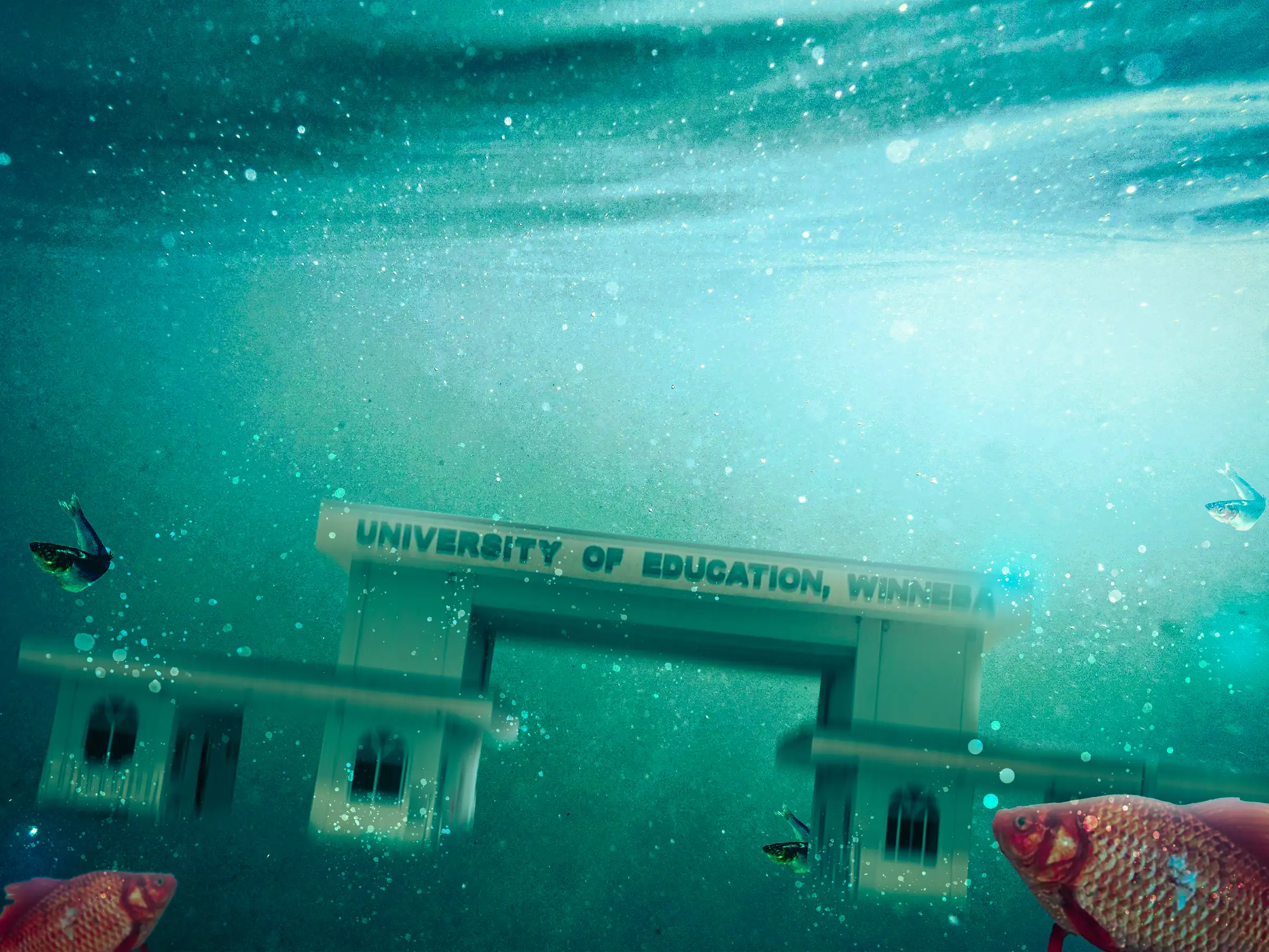 Floating structure in a desert