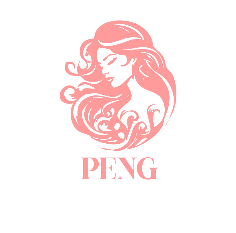 Peng logo with mermaid silhouette